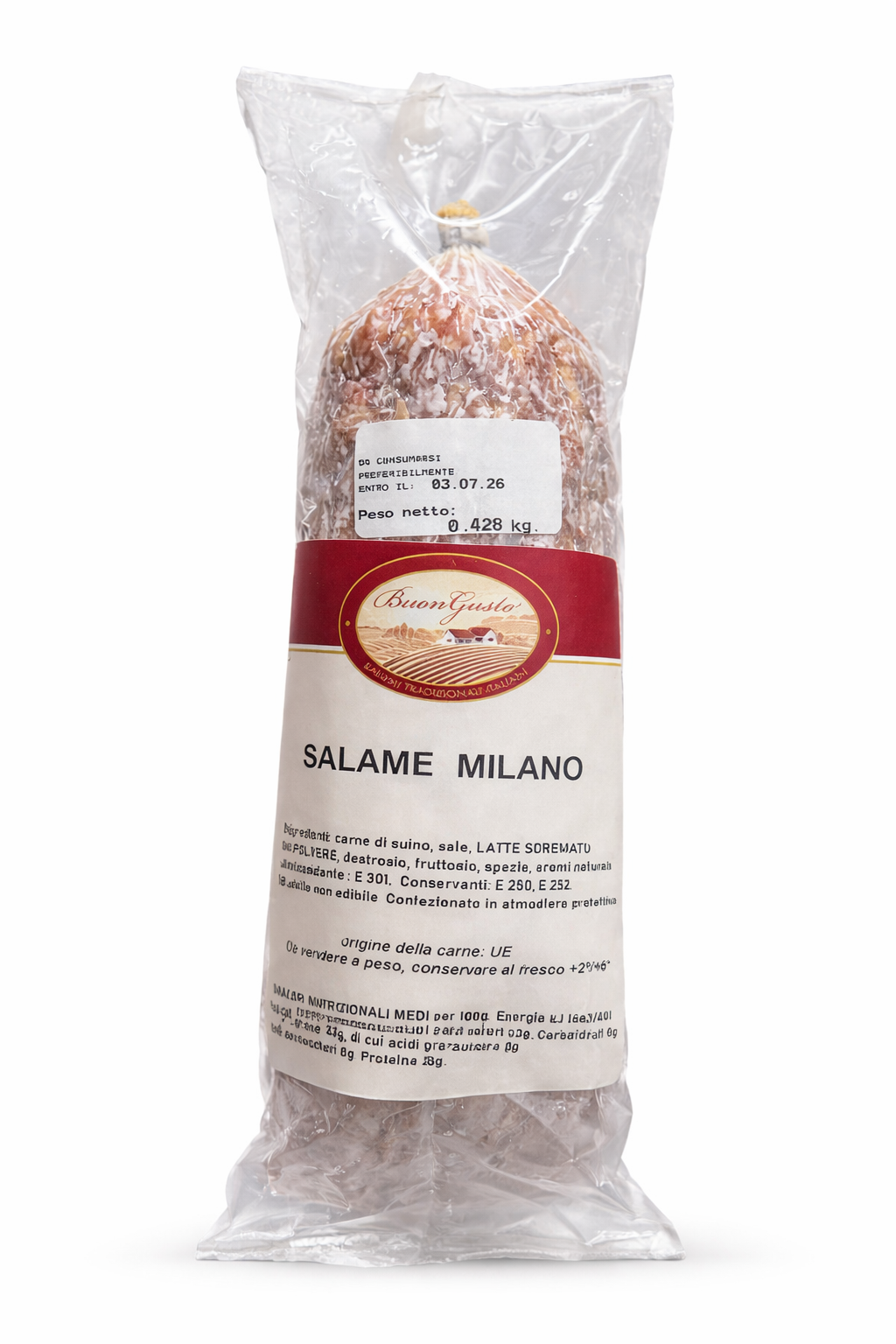 bcgmgde4xb.png Салямі Buon Gusto Milano вагова +- 160 г - Зображення 1