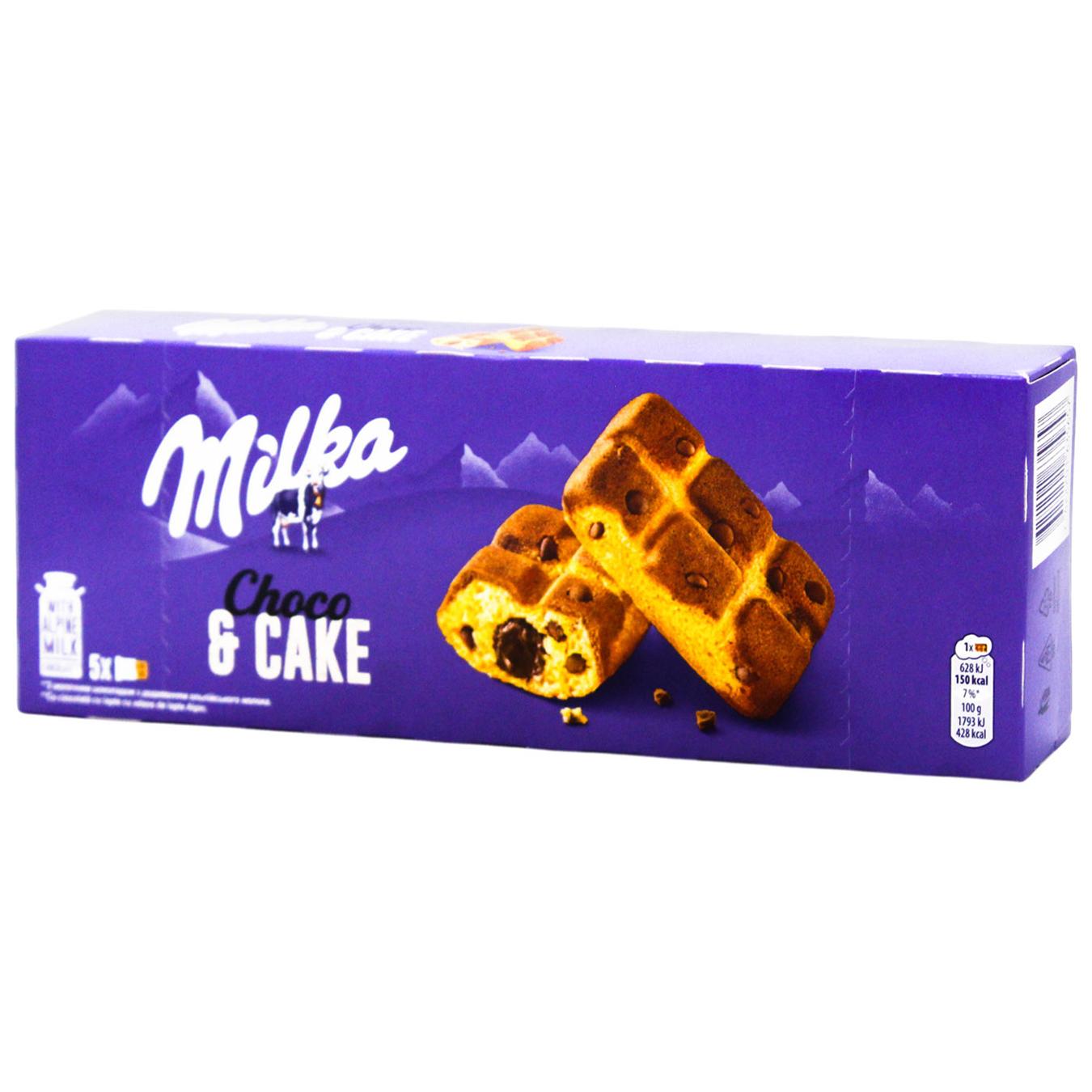 k0ciazytq9.jpg Бісквіт Milka Choco Cake з шоколадом і шоколадними крихтами 175 г - Зображення 1