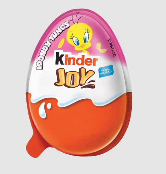 ot78xnaykn.png Шоколадне яйце Kinder Joy Looney Tunes Люні Тюнз 20 г - Зображення 1