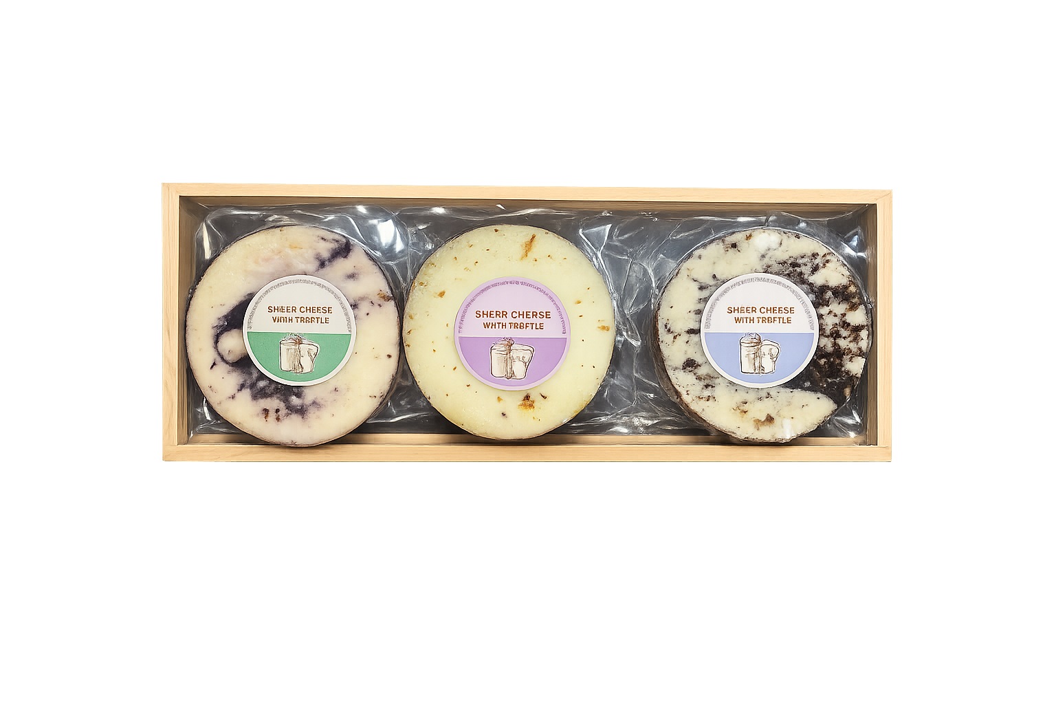 q4vqroyv3t.jpg Набір сирів Spanish Cheese овечі з трюфелем,квітами та маслинами 570 г - Зображення 1