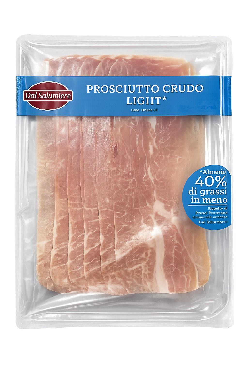 twjehehmjz.jpg Прошутто нарізка Pruscuitto Crudo Light 40% менше жиру 100 г - Зображення 1