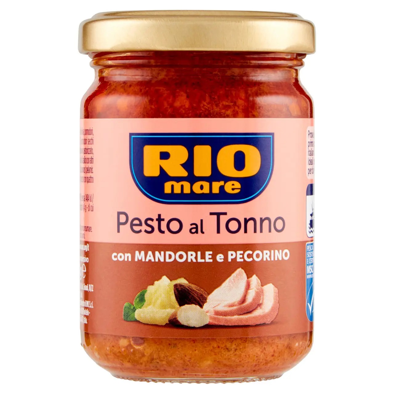 zgpo2ah1fl.jpg Соус Песто з мигдалем та сиром пекоріно Rio mare Pesto Con Mandorle e pecorino 130 г - Зображення 1