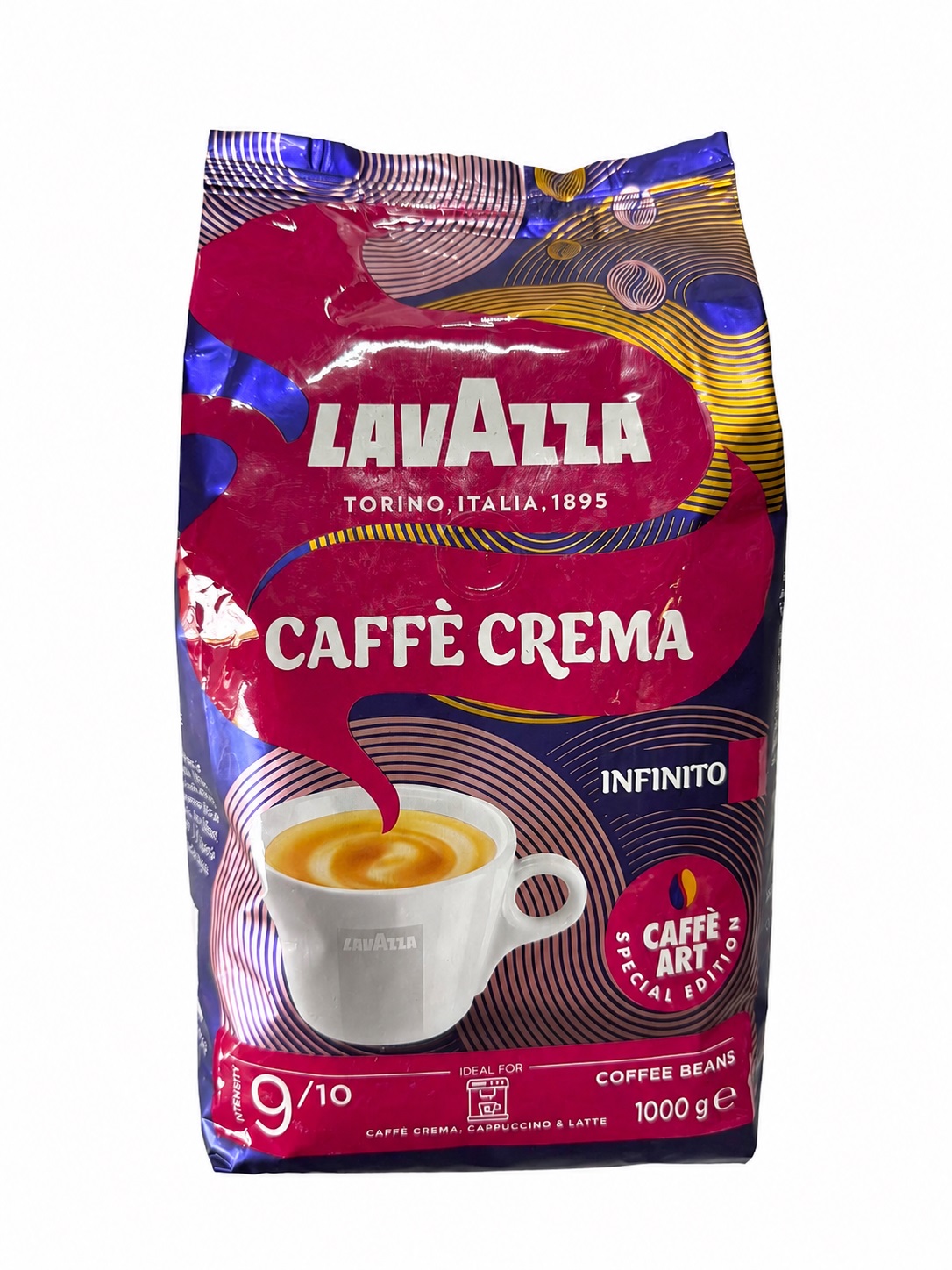 93f1ylgo8i.jpg Кава в зернах Lavazza Caffe Crema Infinito 1 кг - Зображення 1