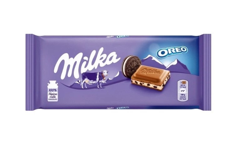 ebvb3gvc07.jpg Шоколад Milka Oreo з подрібненим печивом орео 100 г - Зображення 1