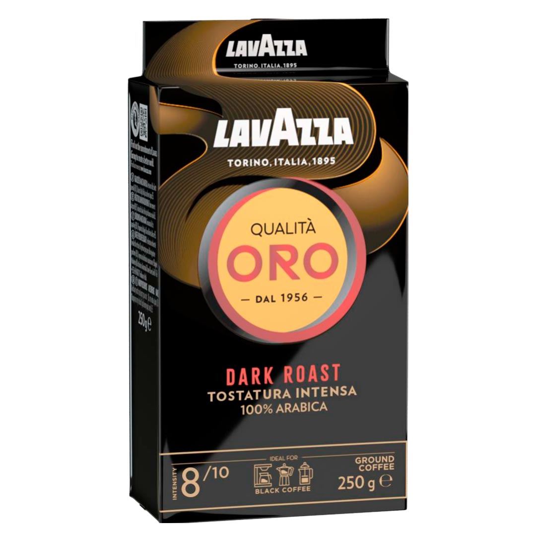 g5jldg41ld.jpg Кава мелена Lavazza Oro Dark Roast 100% арабіка 250 г - Зображення 1