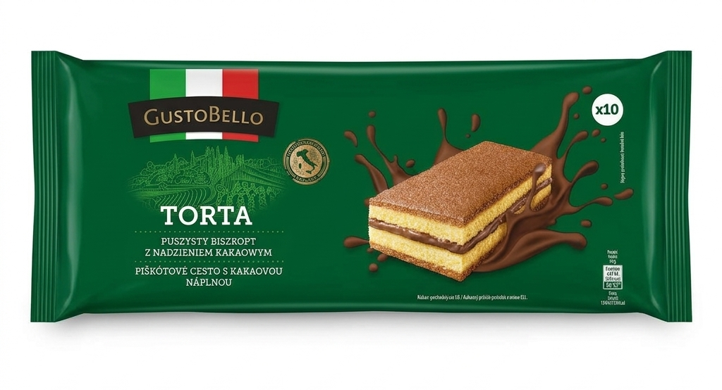 s0aytqlohe.png Бісквітні тістечка Gusto bello з какао начинкою 280 г - Зображення 1