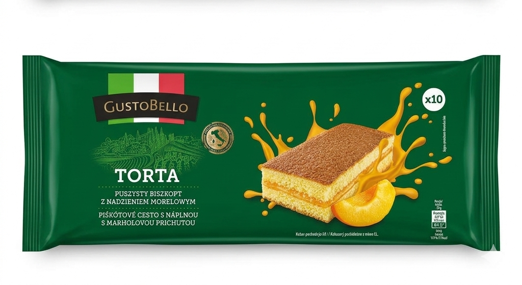 v9s3adtw64.png Бісквітні тістечка Gusto bello з абрикосовою начинкою 280 г - Зображення 1