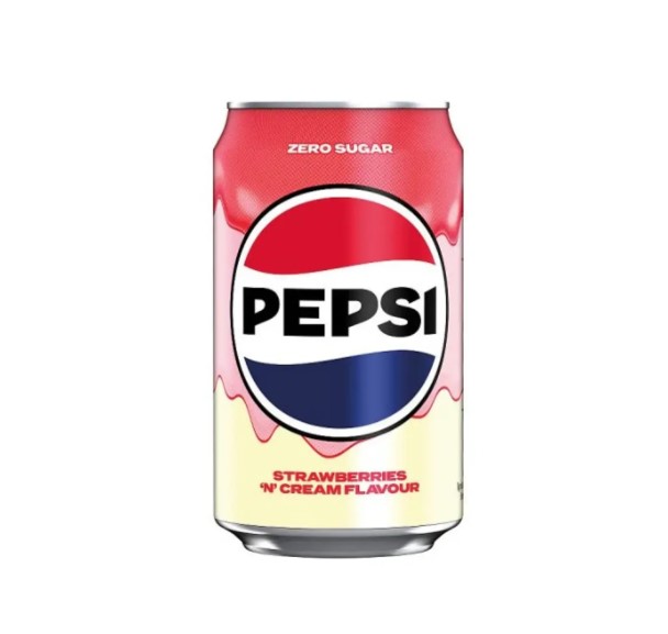 n1y3wmnor6.jpg Напій Pepsi Zero Strawberries N Cream Flavour полуниця вершки сильногазований ж/б 330 мл — изображение 1