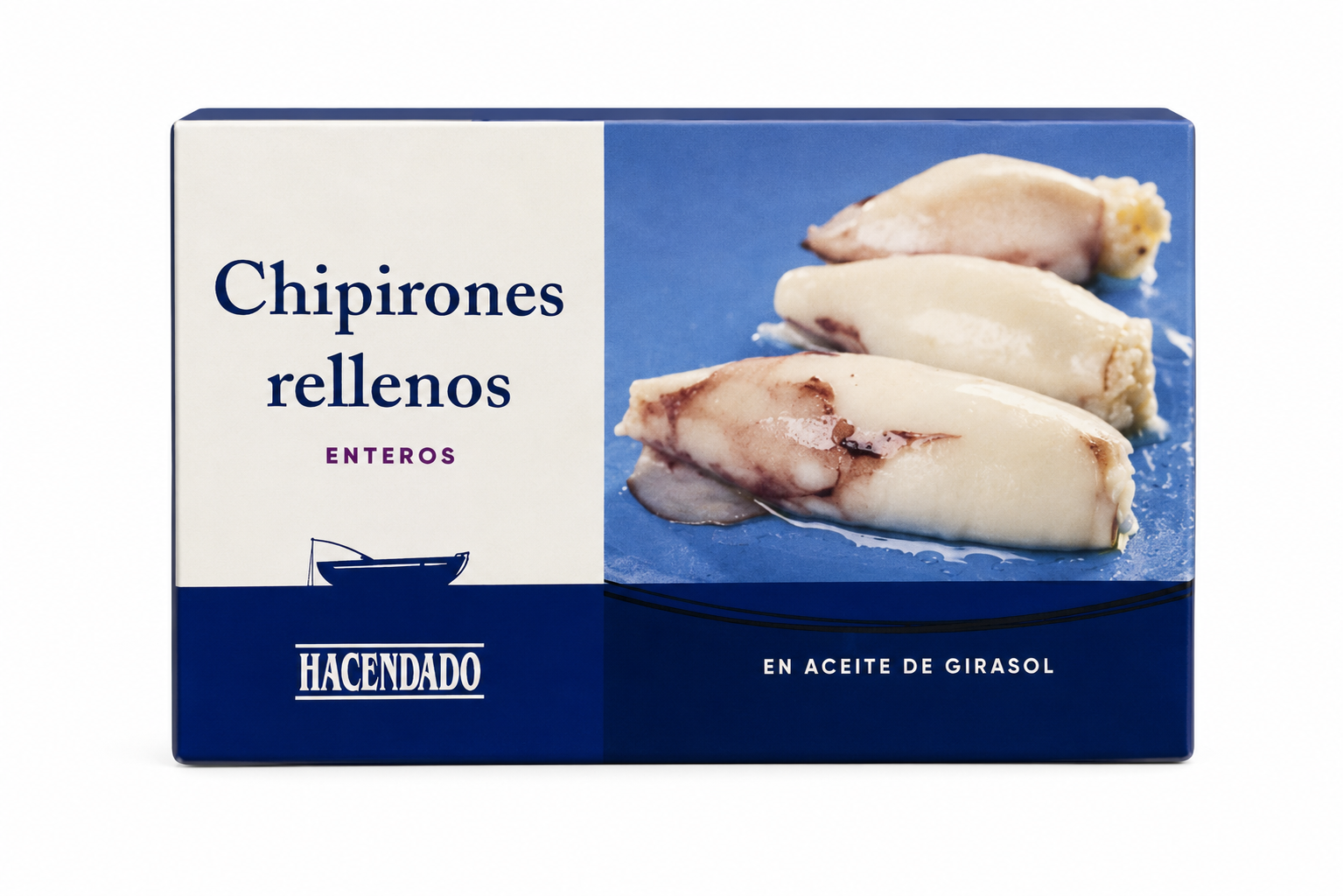 qaewfk5egy.png Кальмари Hacendado Chipirones rellenos в соняшниковій олії 115/72 г - Зображення 1