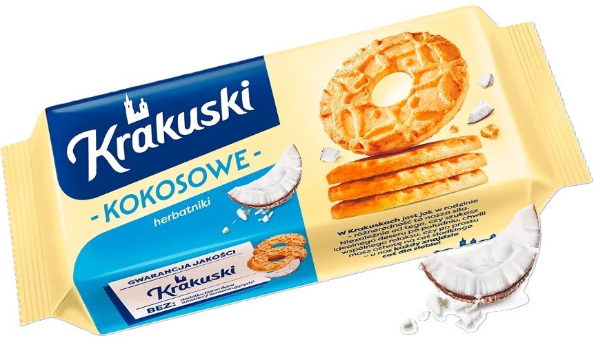 qcn7h38yoc.jpg Печиво Krakuski Kokosowe з кокосом 168 г — изображение 1