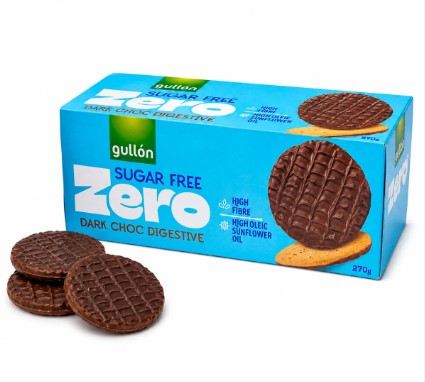 m7mws1vtkf.jpg Печиво Gullon Zero digestive Choco з шоколадом без цукру 270 г - Зображення 1