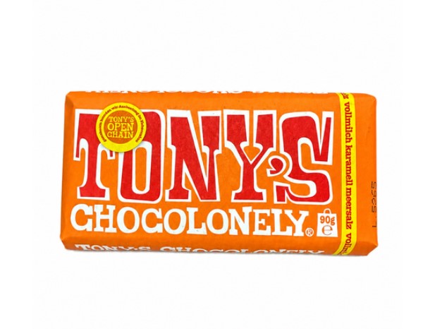 mdmm134vuk.jpg Шоколад Tonys молочний з карамелю і сіллю (оранжевий) 90 г — изображение 1