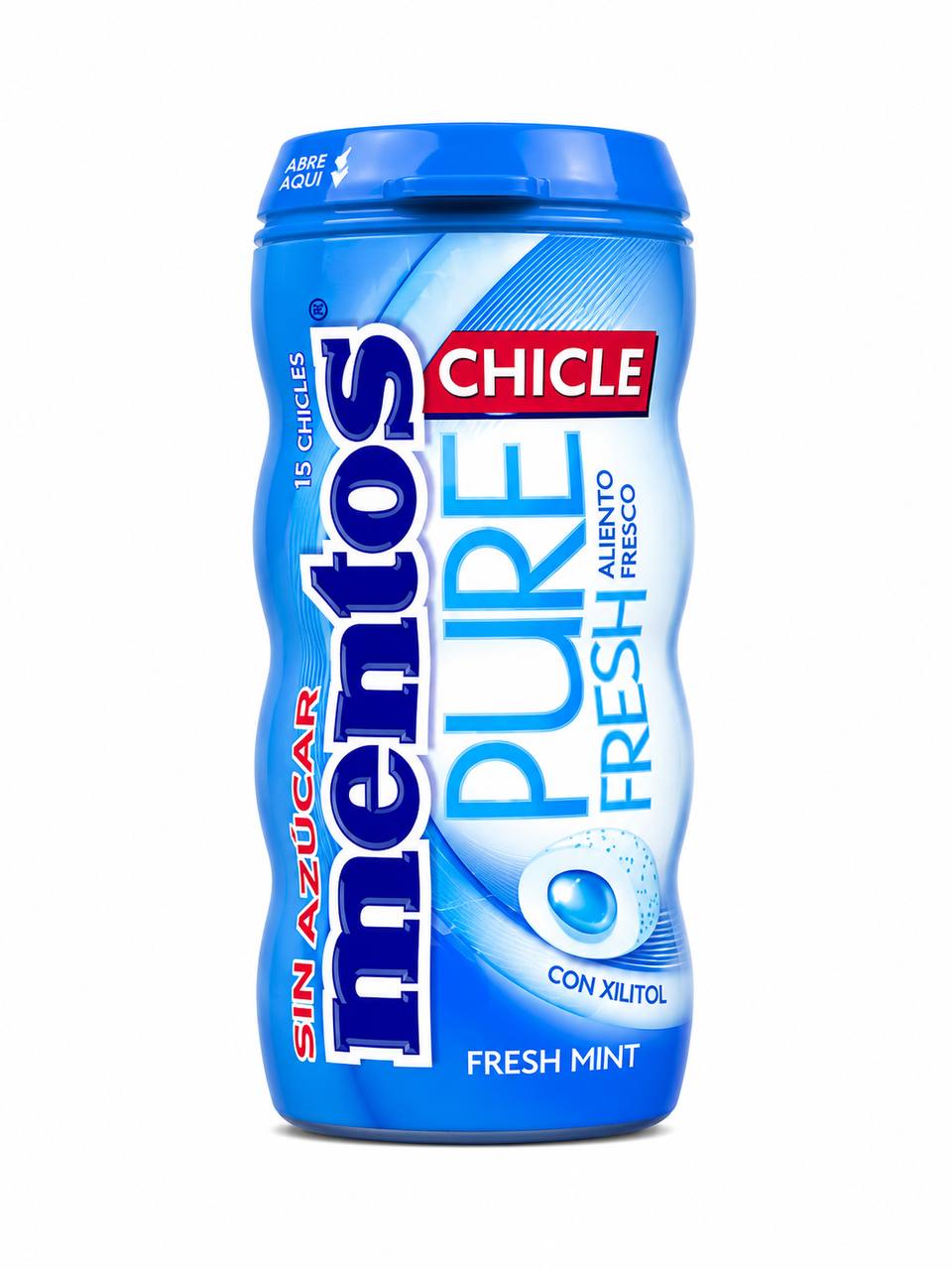 msusz2p3sm.jpg Жуйки Mentos Pure Fresh Fresh mint зі смаком свіжої м'яти 30 г - Зображення 1