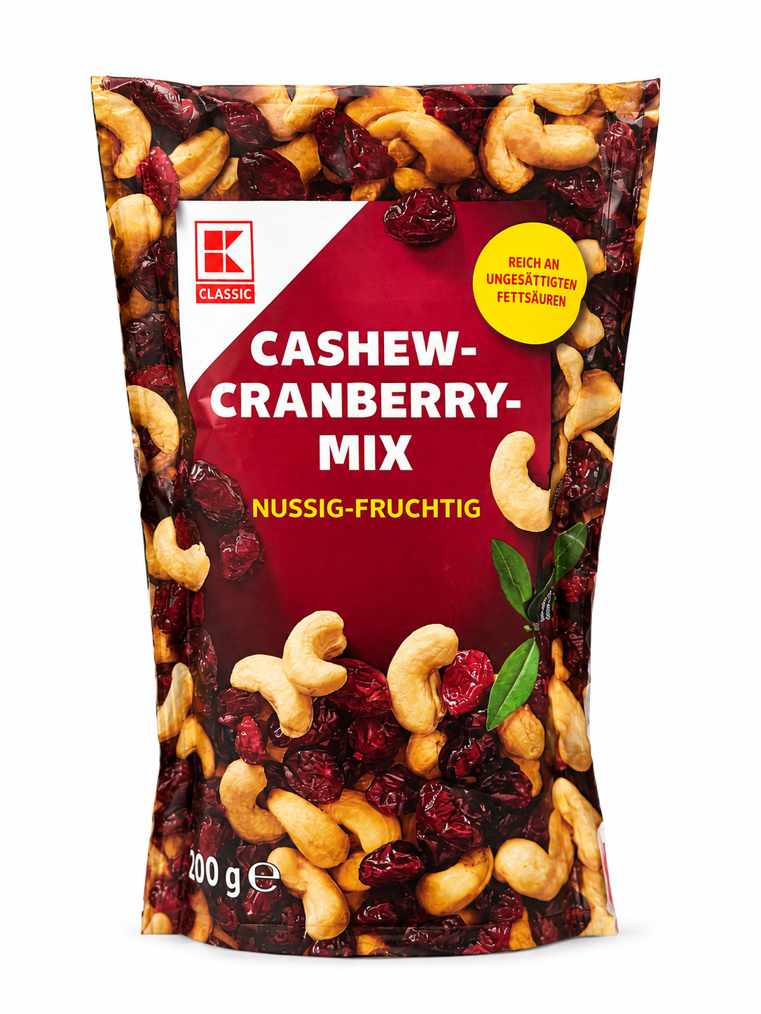 q9y0atnw9i.png Кешю K Classic Cashew Cranberry mix з журавлиною 200 г - Зображення 1