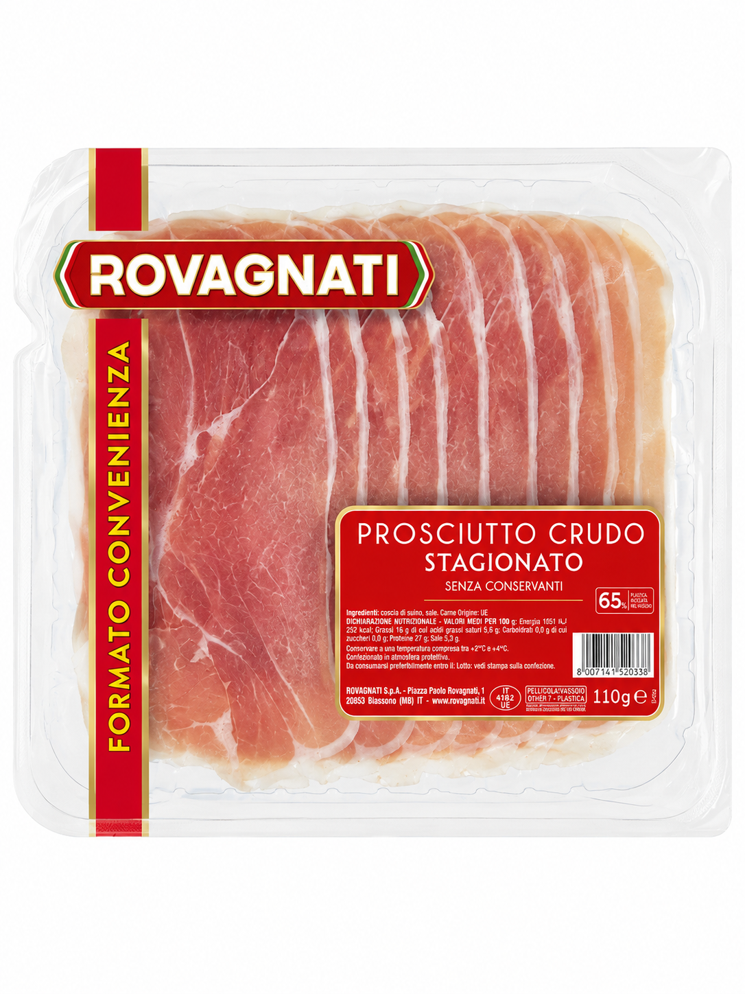 ub5bw354s3.png Нарізка Прошуто Rovagnati Prosciutto Crudo 110 г - Зображення 1