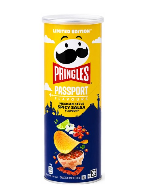 264zyfr5lw.jpg Чіпси Pringles Mexican Spicy Salsa Flavour Lime гостра мексиканська сальса з лаймом 165 г — изображение 1