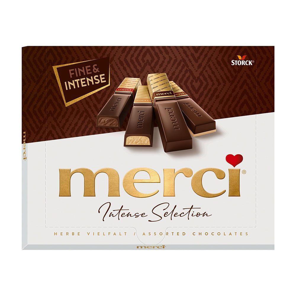 2mes17qct8.jpg Шоколадні цукерки Merci Intense Selection гіркий шоколад 250 г - Зображення 1