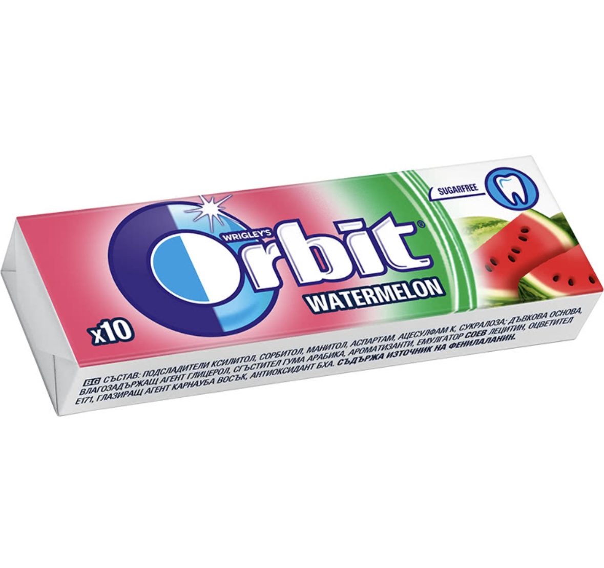 p43btuu6g0.jpeg Жуйки Orbit Watermelon зі смаком кавуна 14 г - Зображення 1
