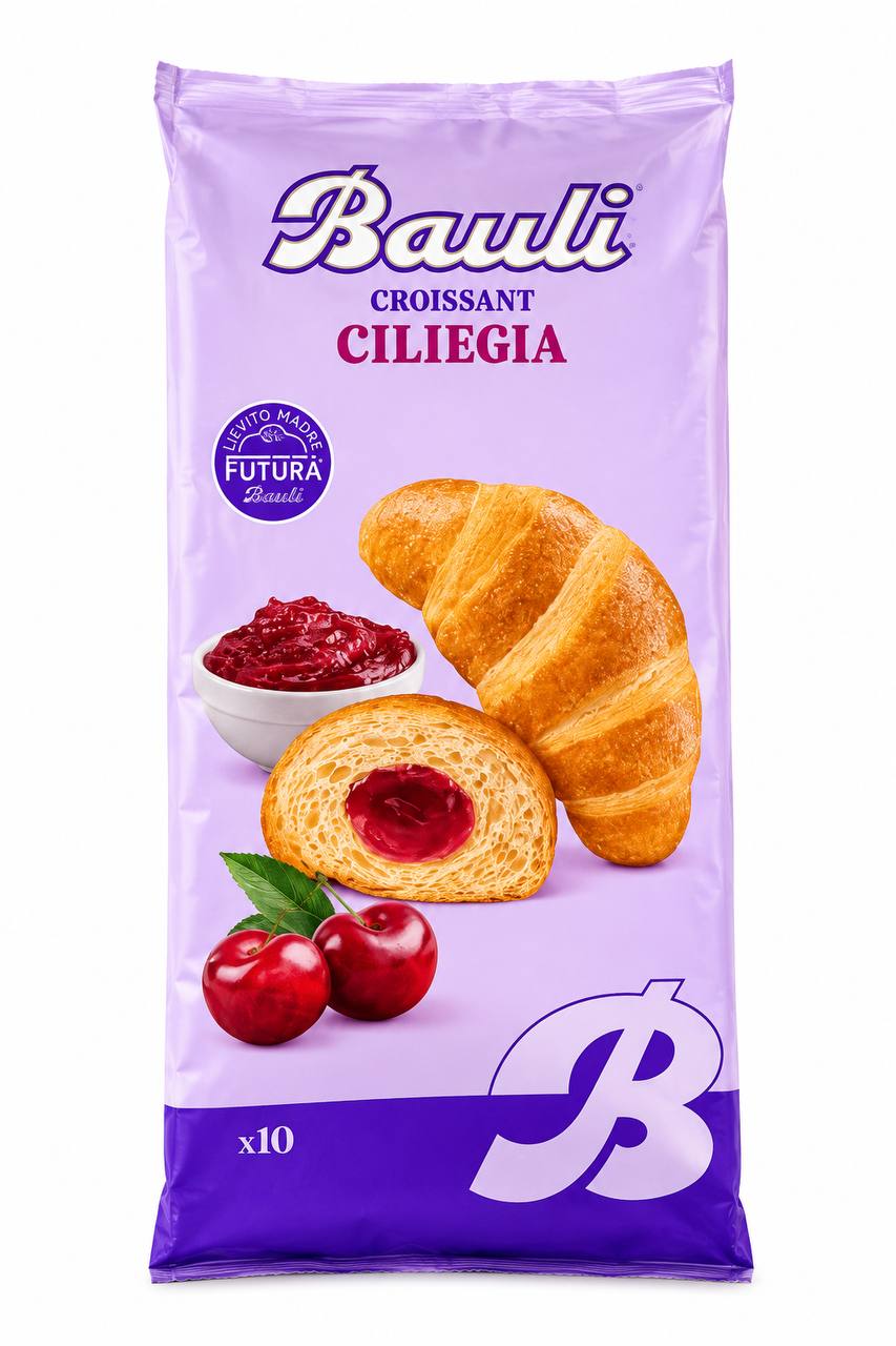 w2vlm1zmvu.jpg Круасани Bauli з вишнею 5*10 г 500 г - Зображення 1